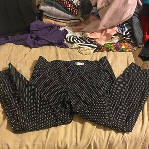 Van Heusen Black and White Polka Dot Trousers